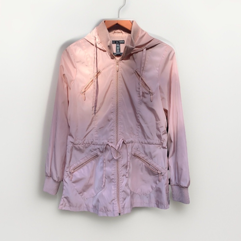 Aqua Windbreaker Water Resistant jacket Belletcore Workout Pink Elegant jacket S